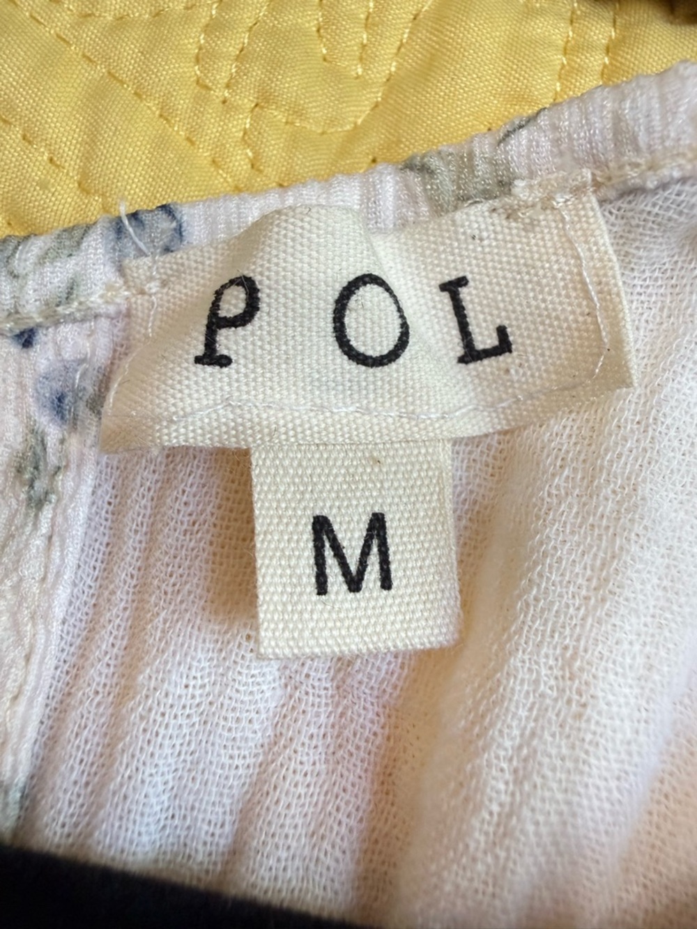 H283 New POL M pp22 Cream Floral Lace Trim Sleeveless Top matching pants listed - Picture 8 of 9